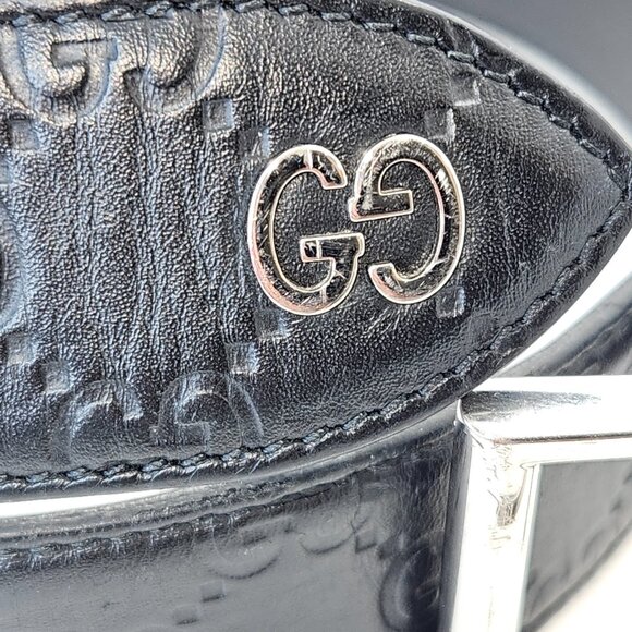 Gucci Black leather Guccissima Belt - Picture 7 of 9